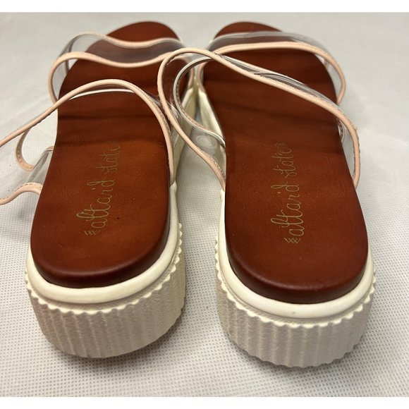 Altar'd State Women Vanne Clear Transparent Straps Sandals Slip on White 7.5 M - Picture 4 of 5